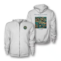 Thumbnail for VINTAGE G4050 - The River Patrol - Premium Zipped Hoodie design on white