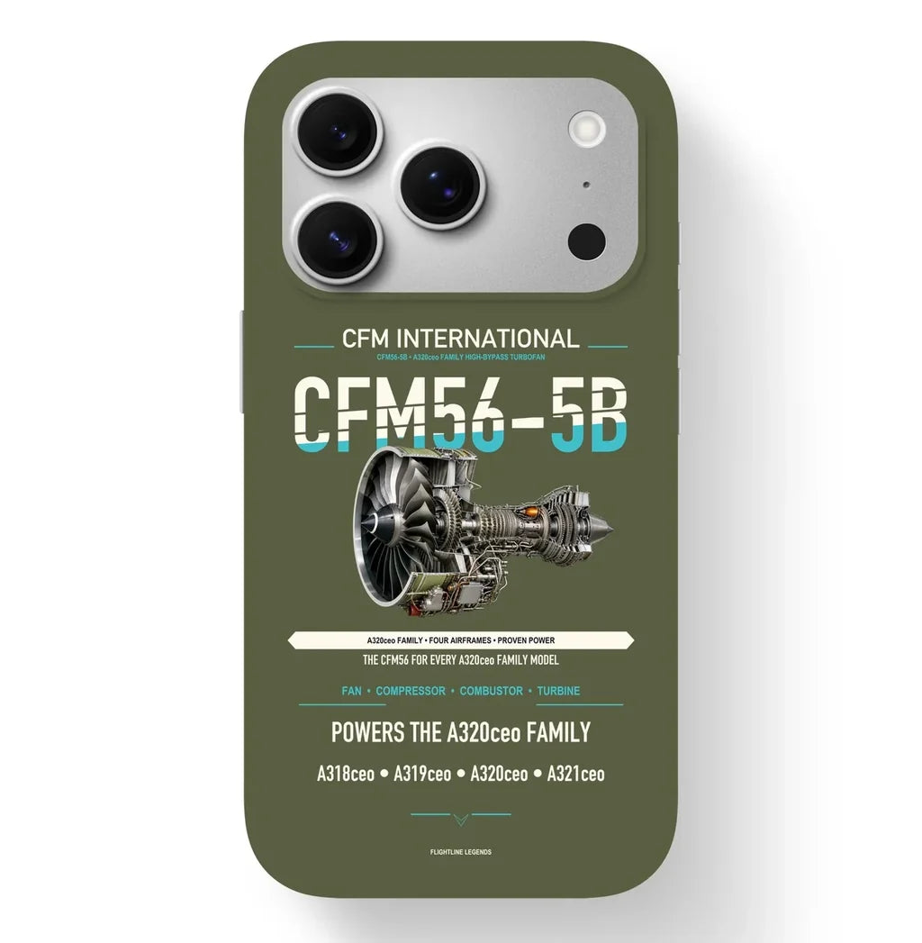 CFM56-5B Case design on green army iphone case
