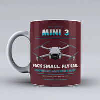 Thumbnail for Mini 3 Mug design on dark red dji