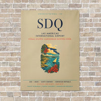 Thumbnail for Las Americas International Airport SDQ vertical canvas print - no frame - beige background