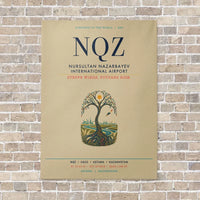Thumbnail for Nursultan Nazarbayev International Airport Astana NQZ vertical canvas print - no frame - beige background