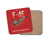 Thumbnail for F-4E Phantom II design on red 1 piece coaster