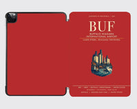 Thumbnail for Buffalo Niagara International Airport (BUF) design on red ipad tablet case