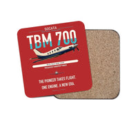 Thumbnail for Socata TBM 700 design on red 1 piece coaster