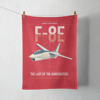 Thumbnail for F-8E Crusader design on red towel