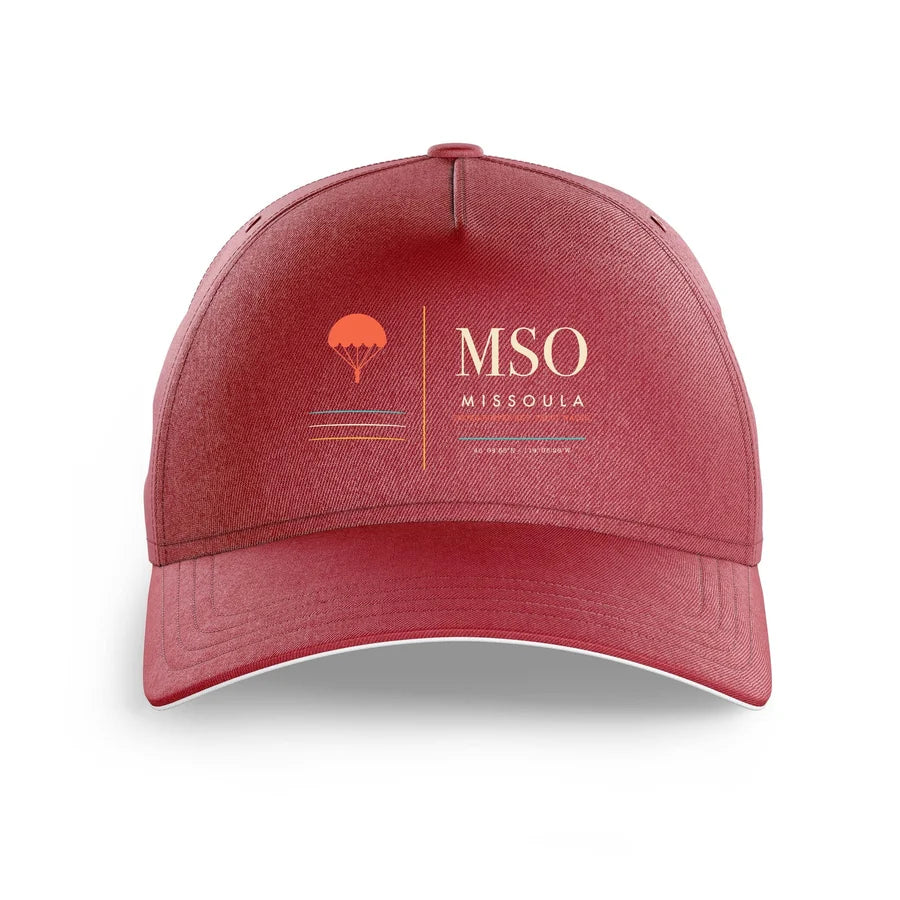 Missoula Montana Airport MSO - Dark Red