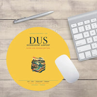 Thumbnail for Düsseldorf Airport (DUS) design on yellow round mouse pad