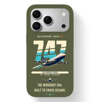 Thumbnail for Boeing 747-200B design on green army magsafe iphone case