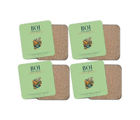 Thumbnail for Boise Airport (BOI) design on light green 4 pieces set coaster
