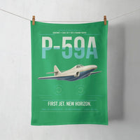 Thumbnail for P-59A Airacomet design on green towel