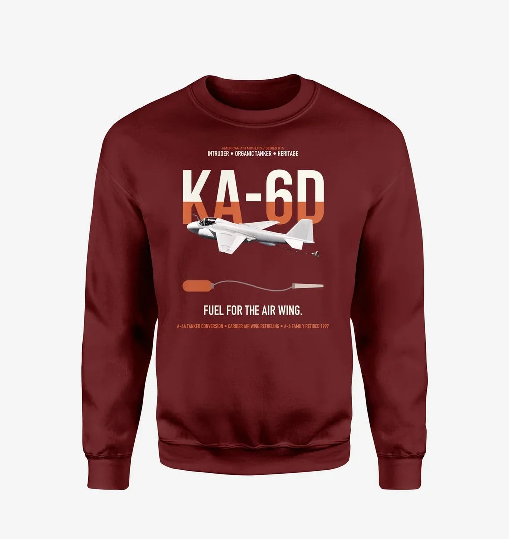 KA-6D Intruder design on wine red sweatshirt