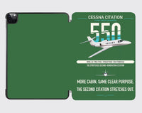 Thumbnail for Cessna Citation 550 - Citation II design on green ipad tablet case