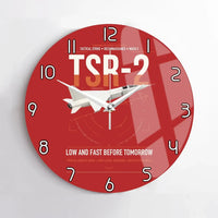 Thumbnail for BAC TSR-2 design on red no frame wall clock
