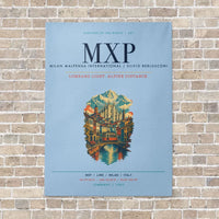 Thumbnail for Milan Malpensa International Airport Silvio Berlusconi MXP vertical canvas print - no frame - light blue background