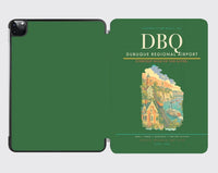 Thumbnail for Dubuque Regional Airport (DBQ) design on green ipad tablet case