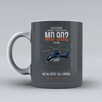 Thumbnail for MD Helicopters MD 902 Explorer design on gray ceramic mug, double-side print