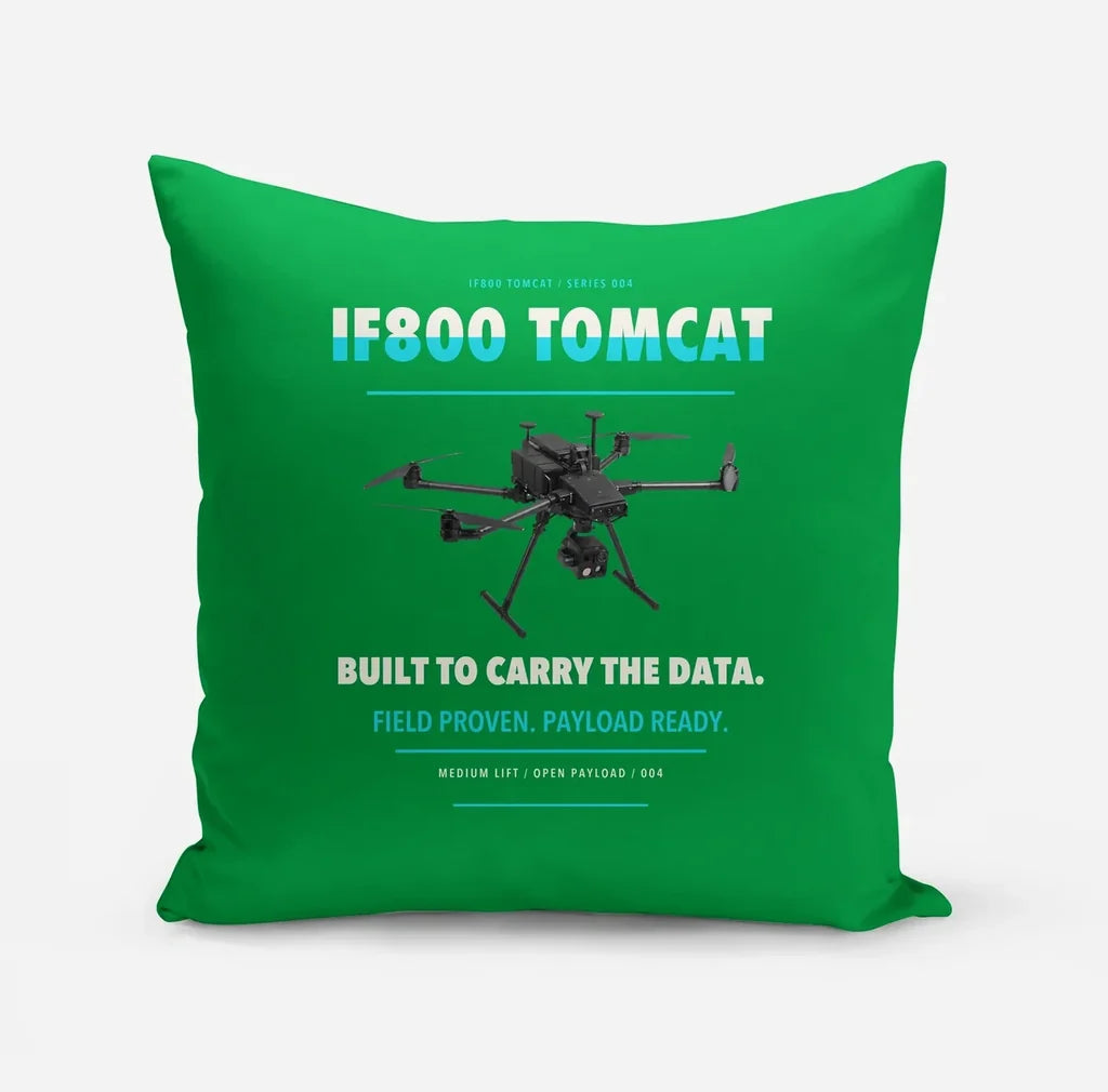 Inspired Flight IF800 Tomcat design on green pillow