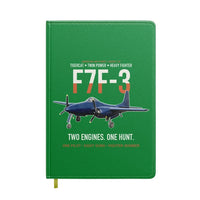 Thumbnail for F7F-3 Tigercat Two Engines One Hunt design on green notebook