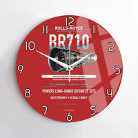 Thumbnail for BR710 design on red no frame wall clock