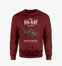 Thumbnail for Boeing AH-64E Apache Guardian design on wine red sweatshirt