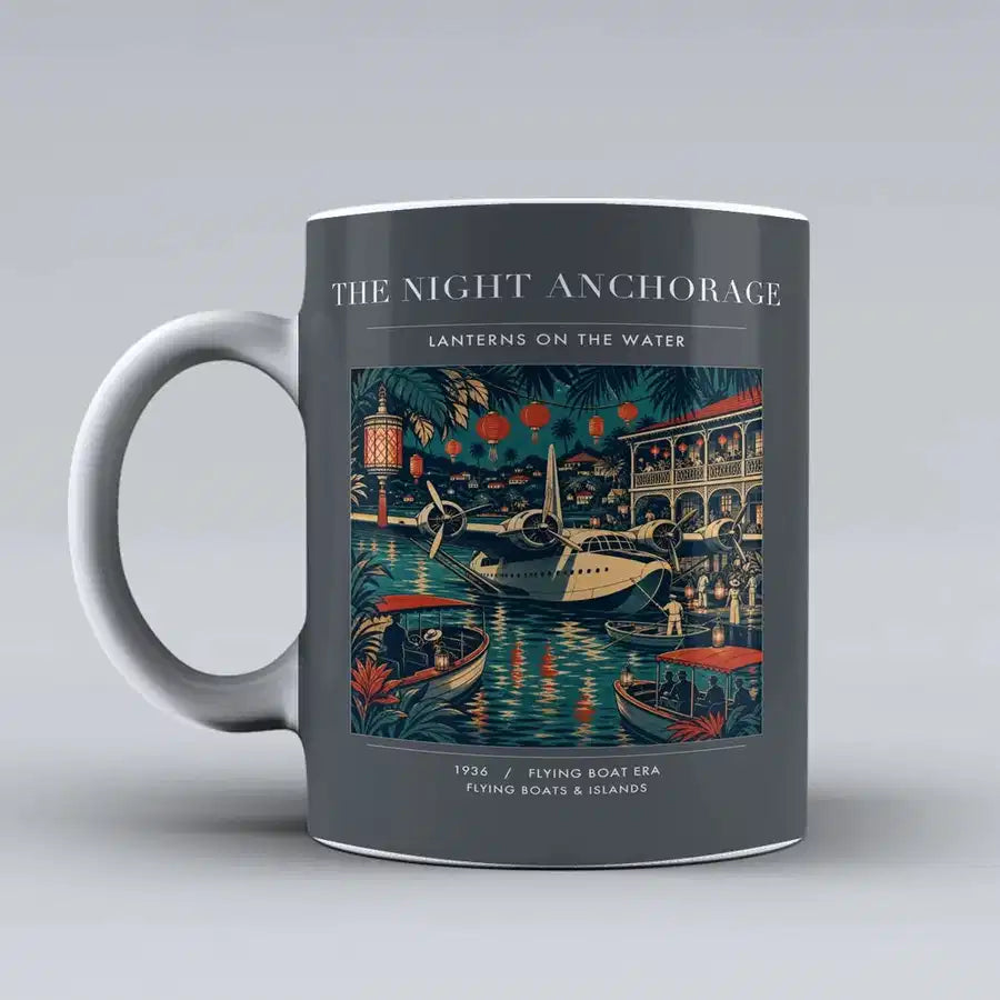 VINTAGE G4063 - The Night Anchorage - Ceramic Mug design on gray
