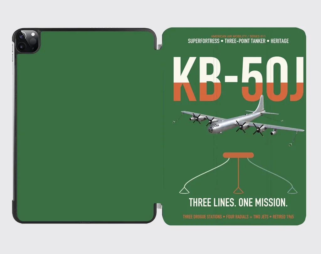 KB-50J Superfortress design on green ipad tablet case