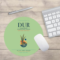 Thumbnail for King Shaka International Airport (DUR) design on light green round mouse pad
