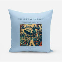 Thumbnail for VINTAGE G4440 - The Slipway Haul-Out - Designed Pillows design on lightblue