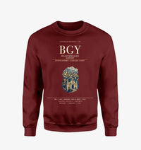 Thumbnail for Milan Bergamo Airport (BGY) design on wine red sweatshirt