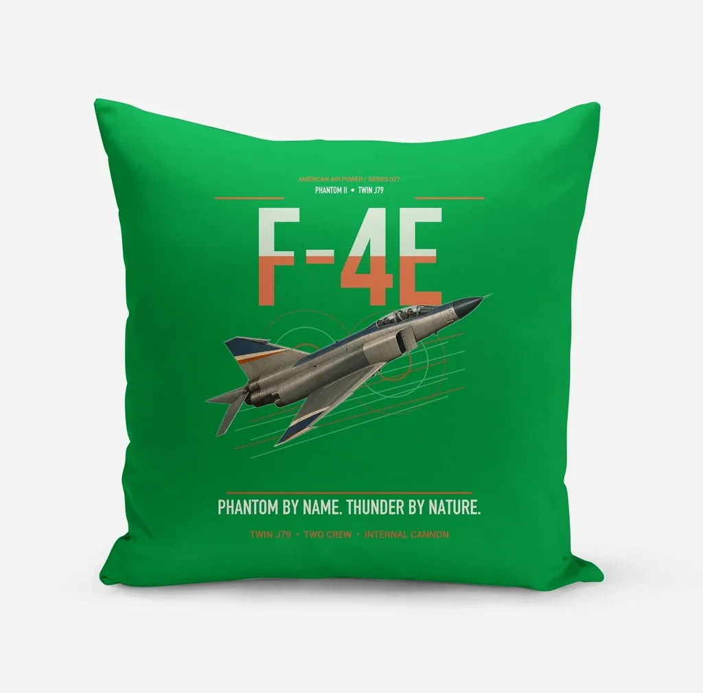 F-4E Phantom II design on green pillow