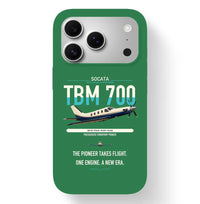 Thumbnail for Socata TBM 700 design on green magsafe iphone case, for iPhone 17 Pro