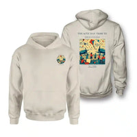 Thumbnail for VINTAGE G4434 - The Kite Day Tribute - Double-Side Hoodie design on khaki double side
