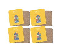 Thumbnail for Porto Alegre - Salgado Filho International Airport POA Coaster 4-Pieces-Set - Yellow