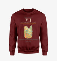 Thumbnail for Vinh International Airport (VII) design on wine red sweatshirt