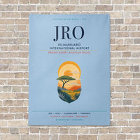 Thumbnail for Kilimanjaro International Airport JRO vertical canvas print - no frame - light blue background