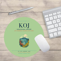 Thumbnail for Kagoshima Airport (KOJ) design on light green round mouse pad