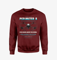 Thumbnail for Skyfront Perimeter 8 design on wine red sweatshirt