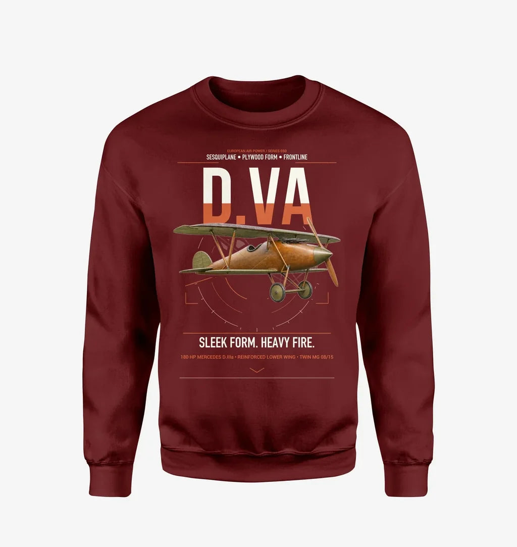 Albatros D.Va design on wine red sweatshirt
