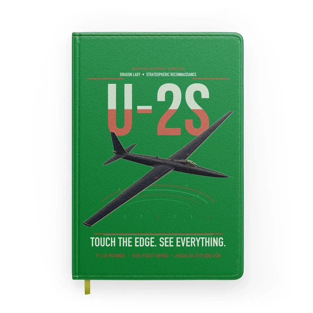 U-2S Dragon Lady design on green notebook