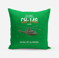 Thumbnail for Bell Canada CH-146 Griffon design on green pillow