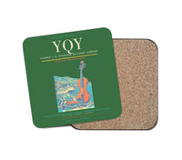 Thumbnail for Sydney–J.A. Douglas McCurdy Airport (YQY) design on green 1 piece coaster