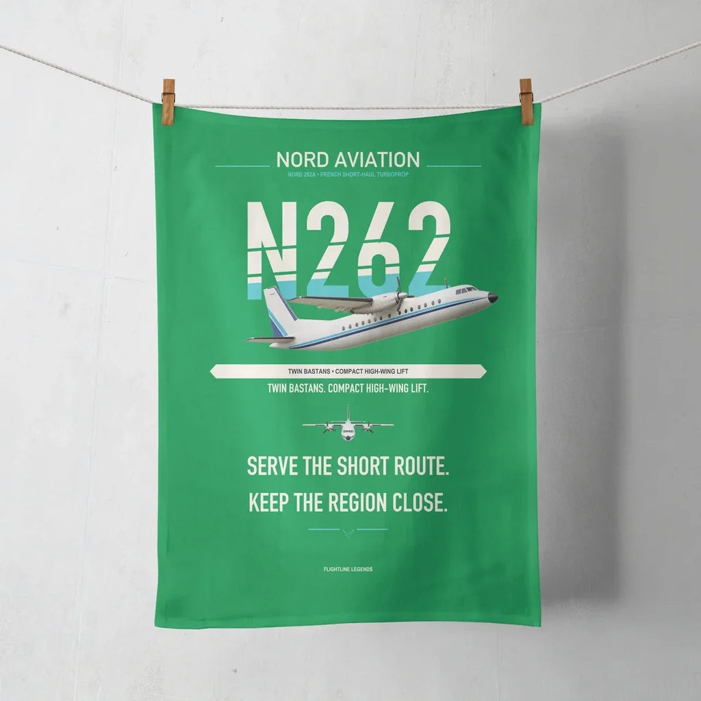 Nord 262A design on green towel