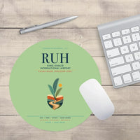 Thumbnail for King Khalid International Airport (RUH) design on light green round mouse pad