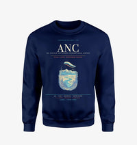 Thumbnail for Ted Stevens Anchorage International Airport ANC Sweatshirt - Navy Blue