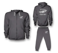 Thumbnail for Life is a journey Enjoy the Flight Zipped Hoodie - Dark Gray