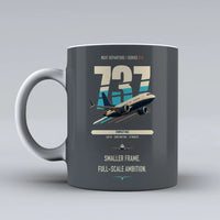 Thumbnail for Boeing 737 MAX 7 double-side print on gray ceramic mug