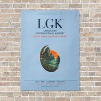 Thumbnail for Langkawi International Airport LGK vertical canvas print - no frame - light blue background
