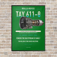 Thumbnail for TAY 611-8 vertical canvas print - framed - green background