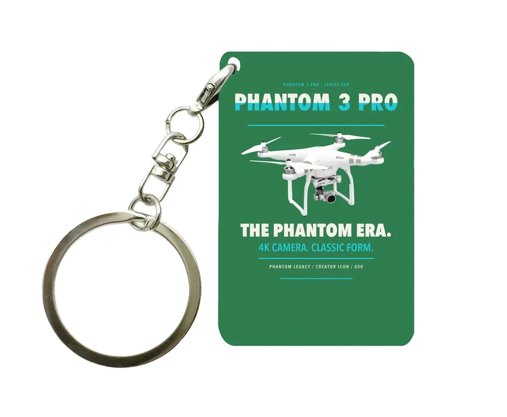 DJI Phantom 3 Professional Key Chain design on green key chain