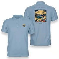 Thumbnail for VINTAGE G4336 - The Starlit Caravanserai - Double-Side Polo T-Shirt design on lightblue